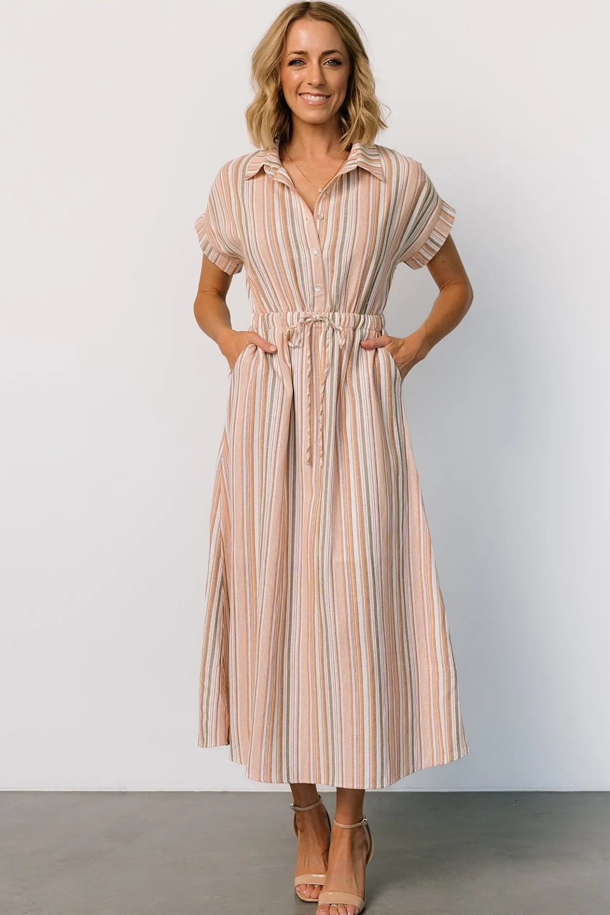 Online Baltic Born Carole Midi Dress | Multi Stripe MultiStripe
