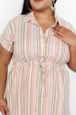Online Baltic Born Carole Midi Dress | Multi Stripe MultiStripe