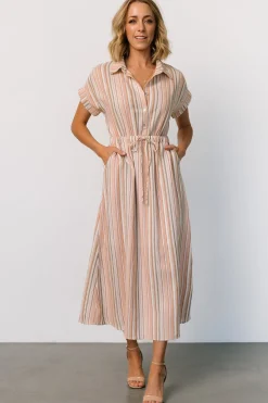 Online Baltic Born Carole Midi Dress | Multi Stripe MultiStripe