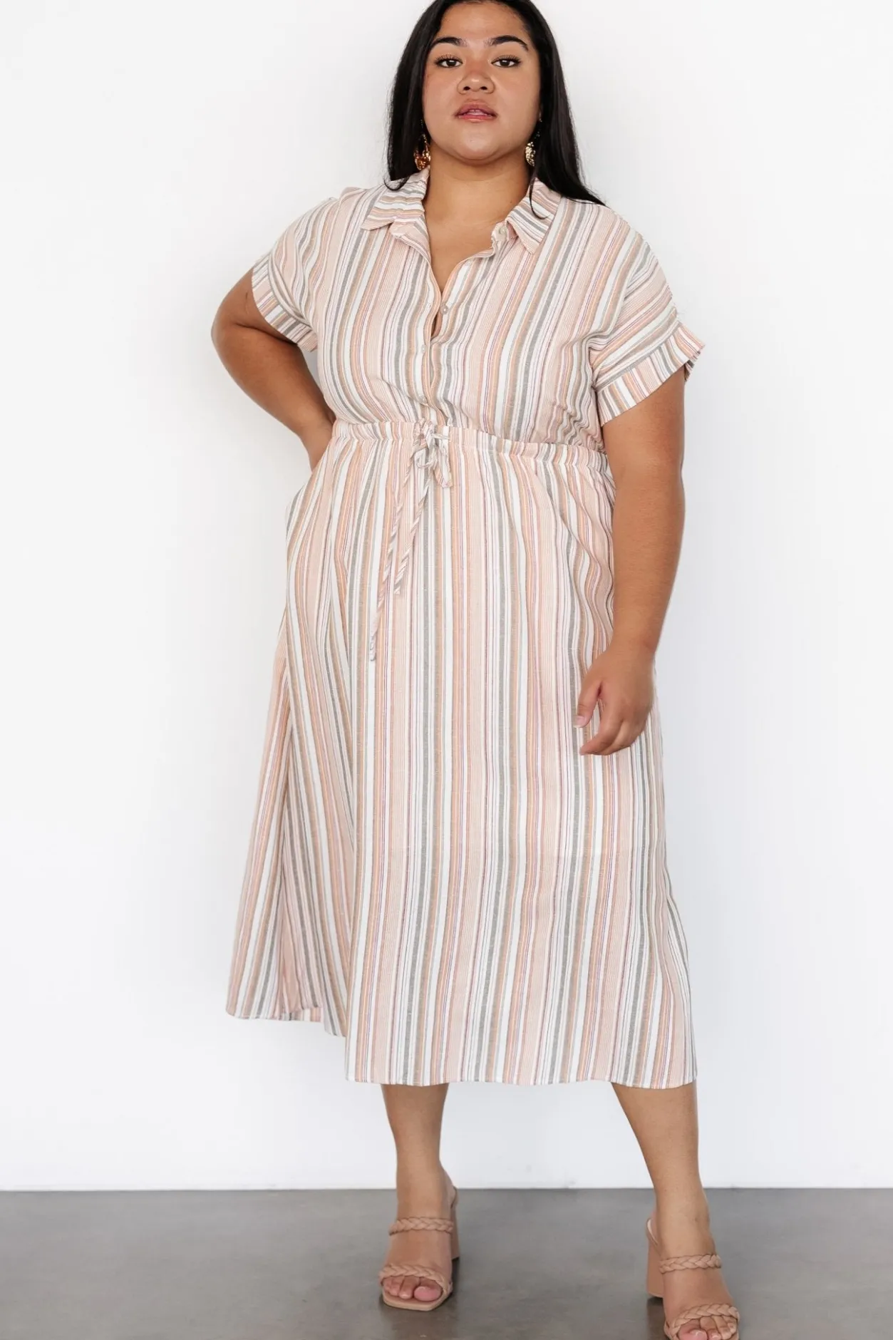 Online Baltic Born Carole Midi Dress | Multi Stripe MultiStripe
