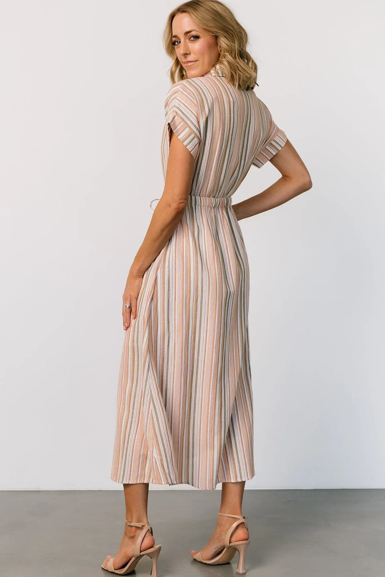 Online Baltic Born Carole Midi Dress | Multi Stripe MultiStripe