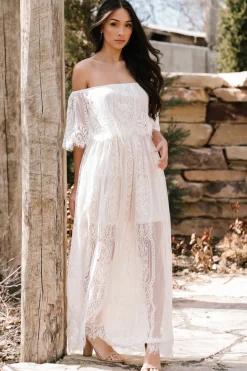 New Baltic Born Caroline Lace Maxi Dress | Off White OffWhite