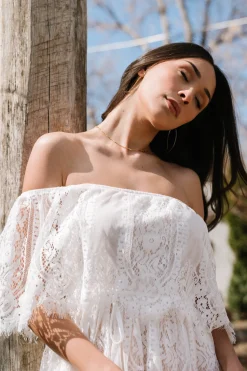 New Baltic Born Caroline Lace Maxi Dress | Off White OffWhite