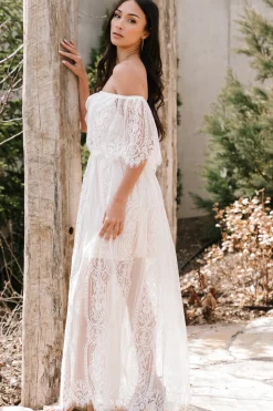 New Baltic Born Caroline Lace Maxi Dress | Off White OffWhite