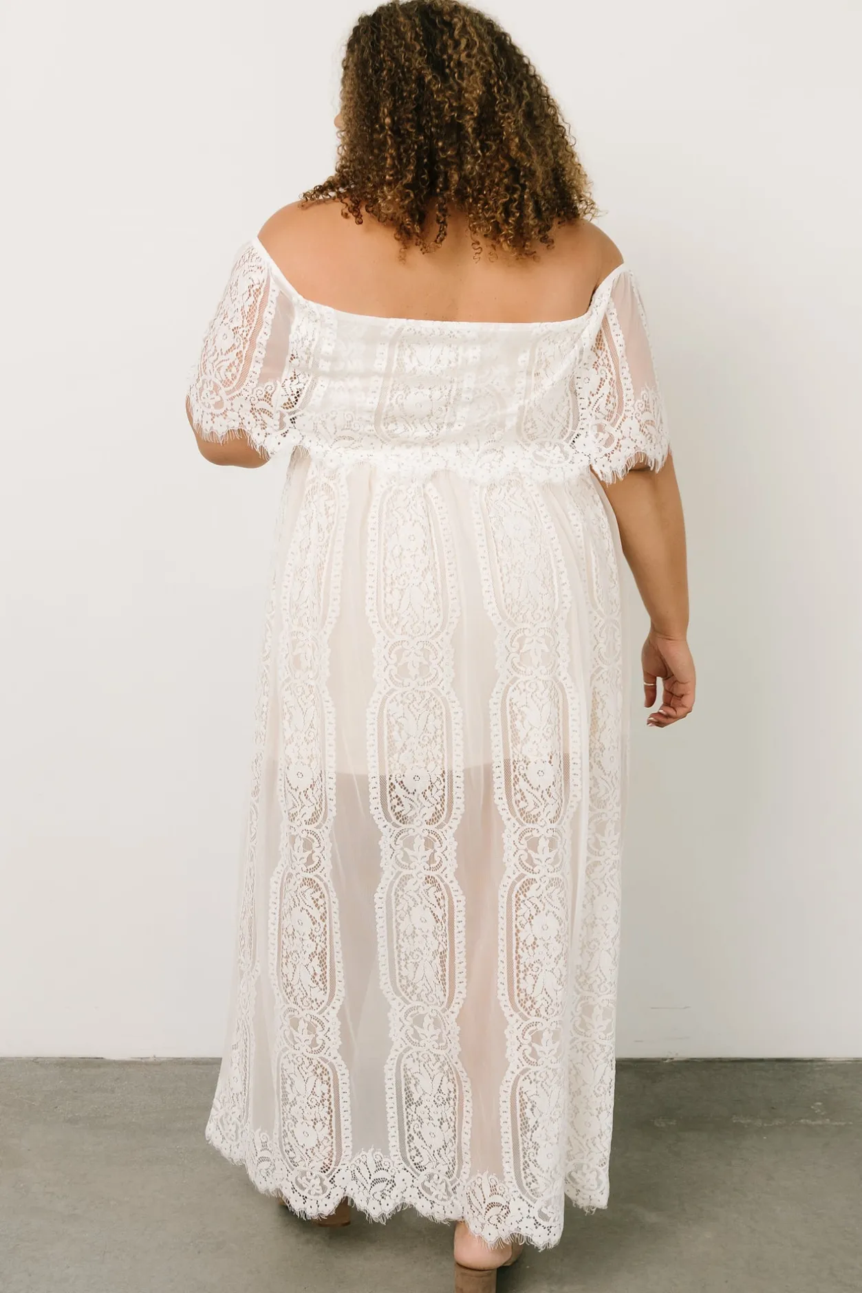 New Baltic Born Caroline Lace Maxi Dress | Off White OffWhite