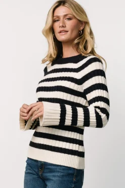 Hot Baltic Born Carrie Striped Sweater | Navy + Ivory Navy+Ivory