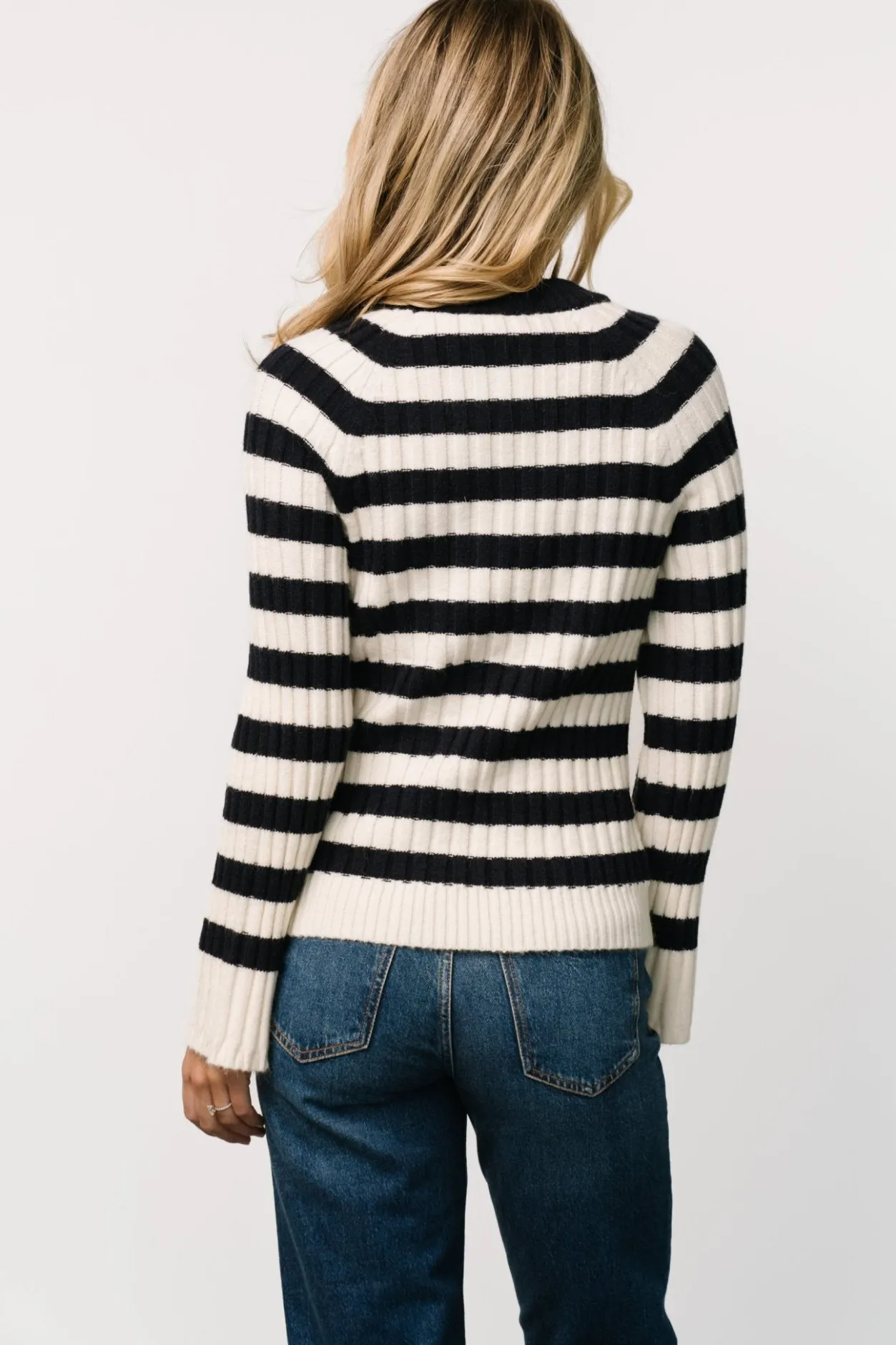 Hot Baltic Born Carrie Striped Sweater | Navy + Ivory Navy+Ivory