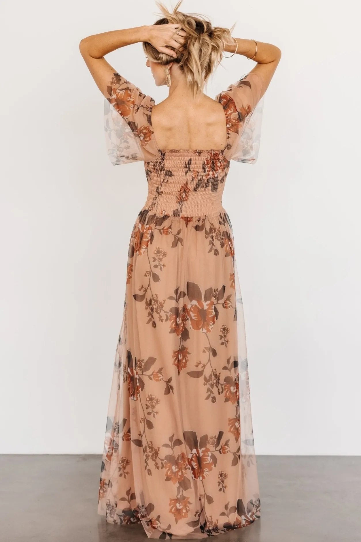 Fashion Baltic Born Cassandra Tulle Maxi Dress | Copper Floral CopperFloral