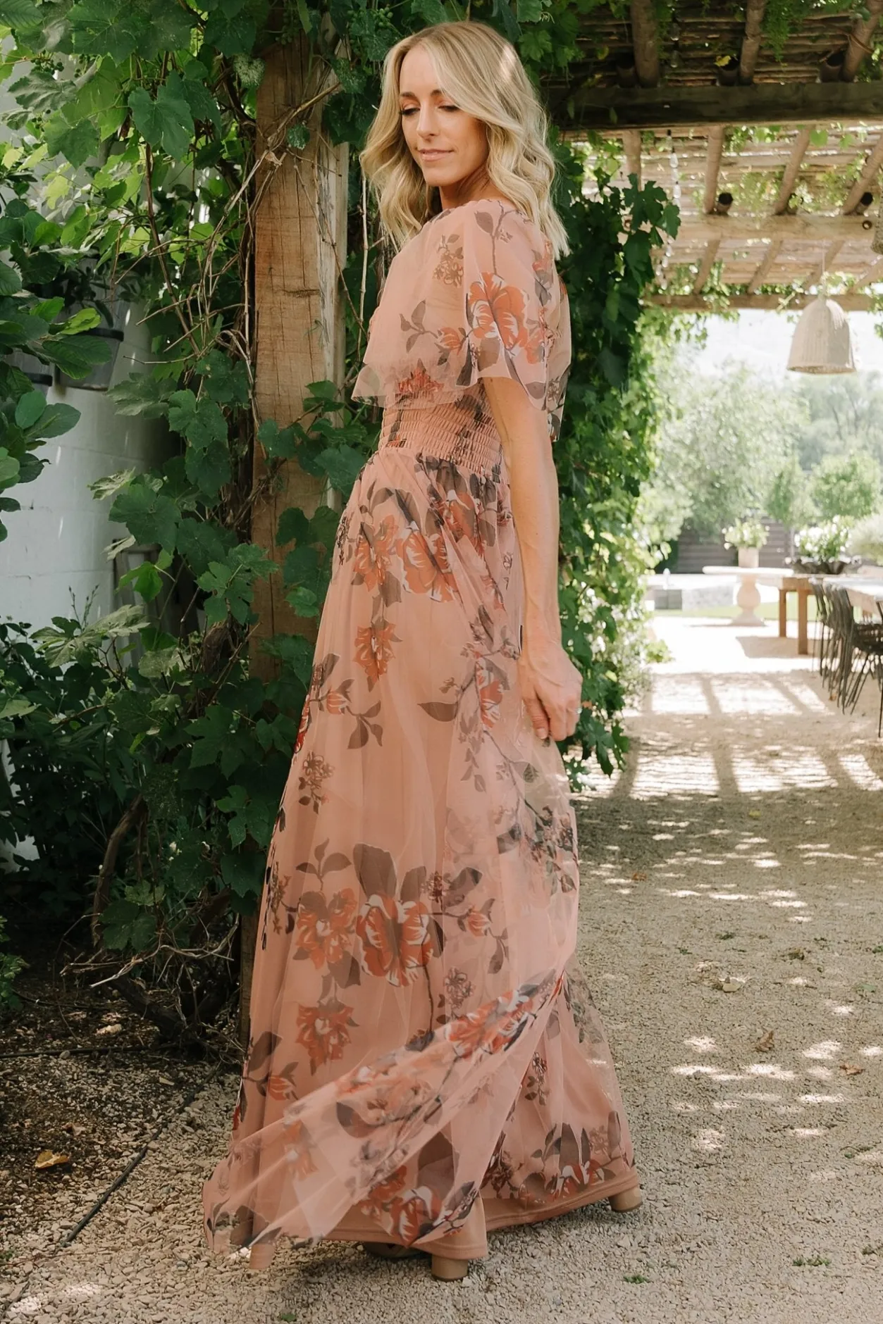 Fashion Baltic Born Cassandra Tulle Maxi Dress | Copper Floral CopperFloral