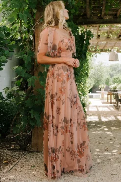 Fashion Baltic Born Cassandra Tulle Maxi Dress | Copper Floral CopperFloral
