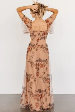 Fashion Baltic Born Cassandra Tulle Maxi Dress | Copper Floral CopperFloral