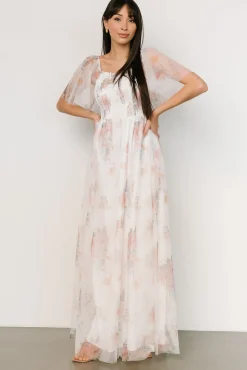 Clearance Baltic Born Cassandra Tulle Maxi Dress | White Multi WhiteMulti