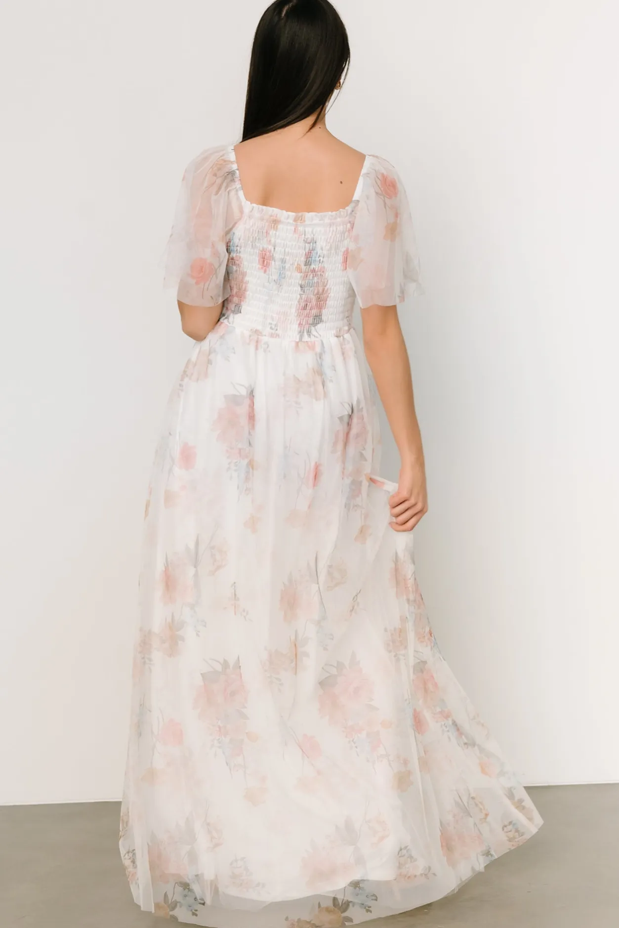 Clearance Baltic Born Cassandra Tulle Maxi Dress | White Multi WhiteMulti