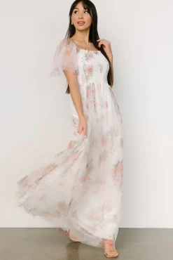Clearance Baltic Born Cassandra Tulle Maxi Dress | White Multi WhiteMulti