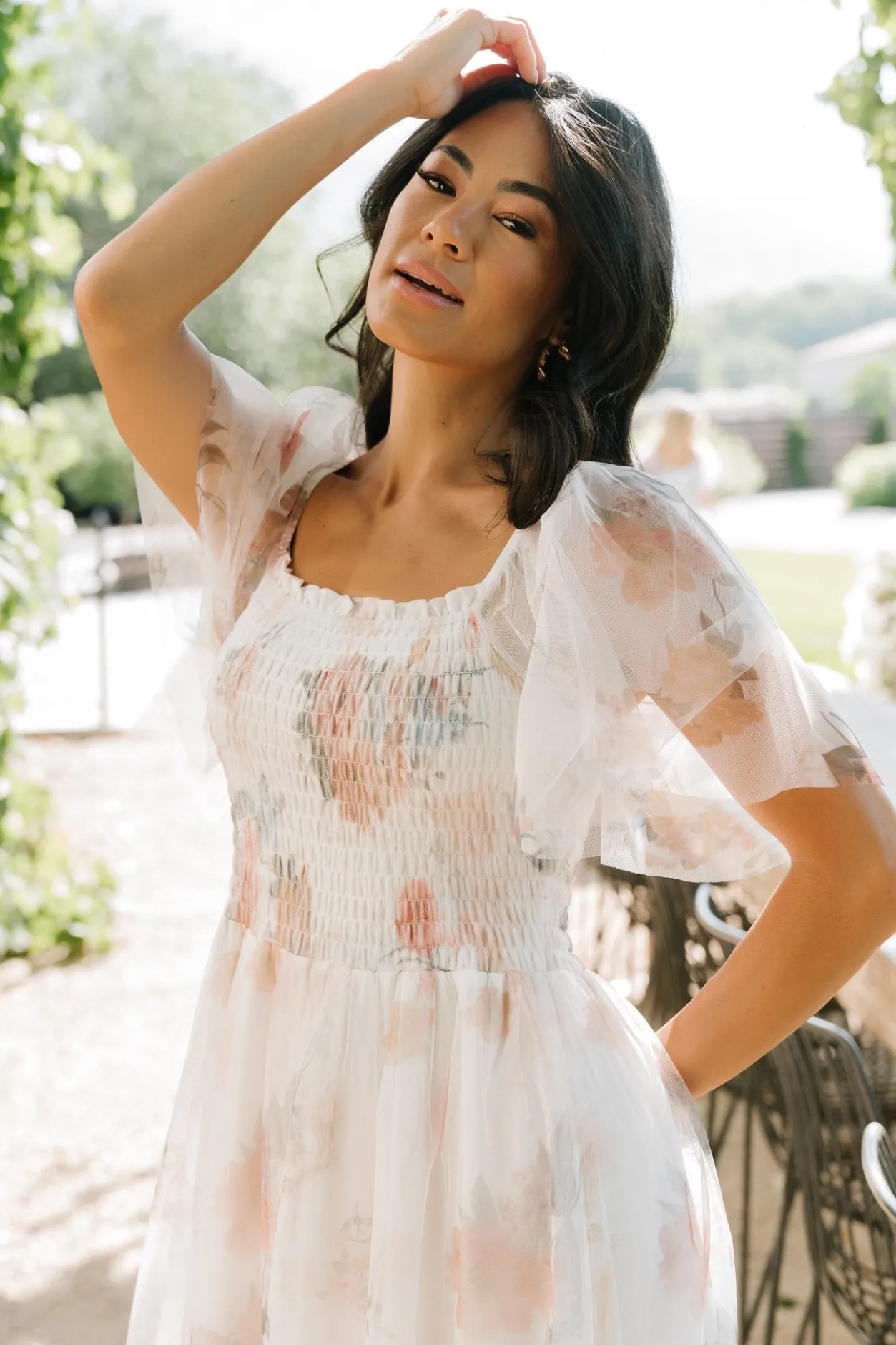 Clearance Baltic Born Cassandra Tulle Maxi Dress | White Multi WhiteMulti