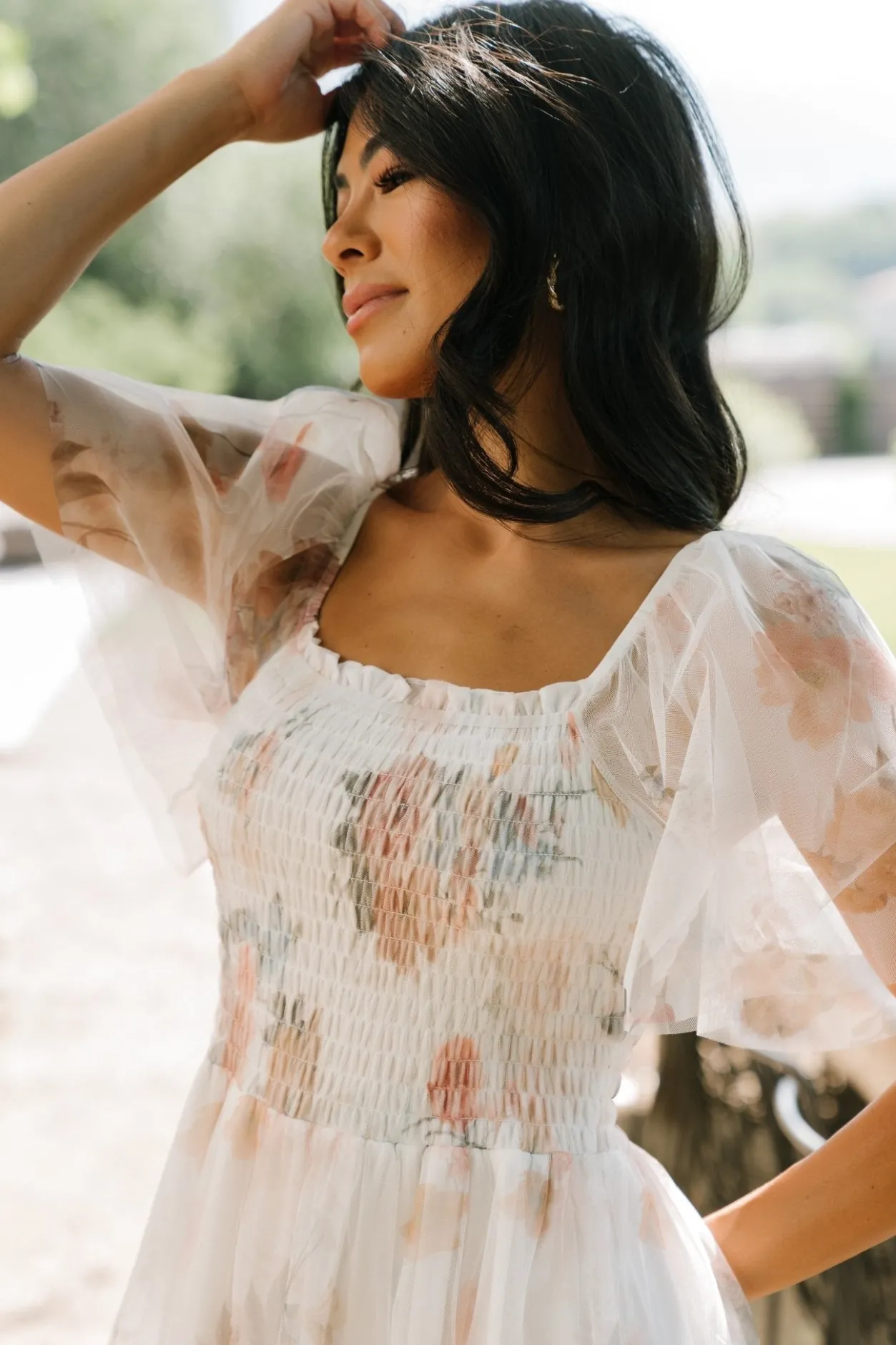 Clearance Baltic Born Cassandra Tulle Maxi Dress | White Multi WhiteMulti