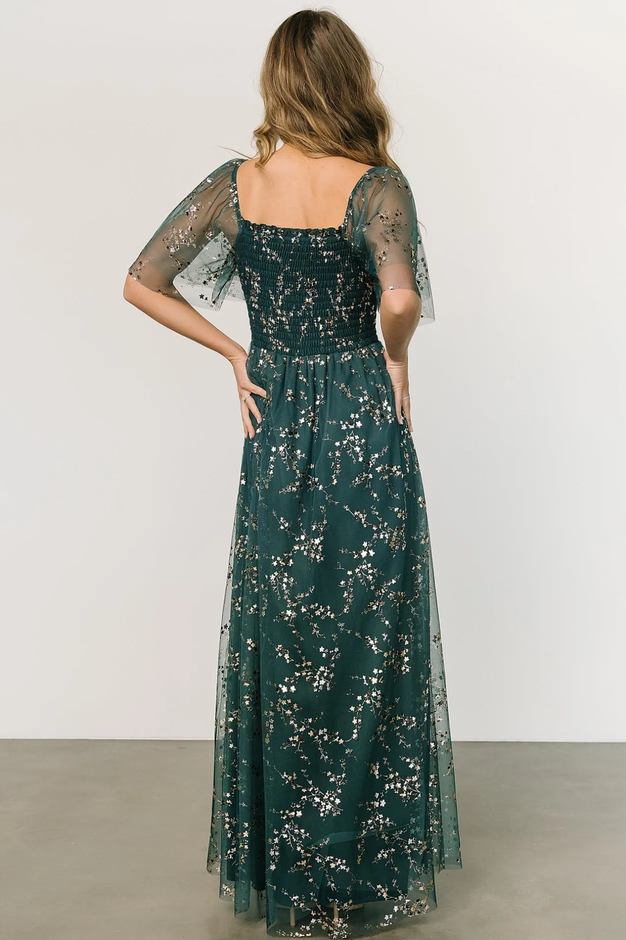 Fashion Baltic Born Cassandra Tulle Maxi Dress | Green + Gold Green+Gold