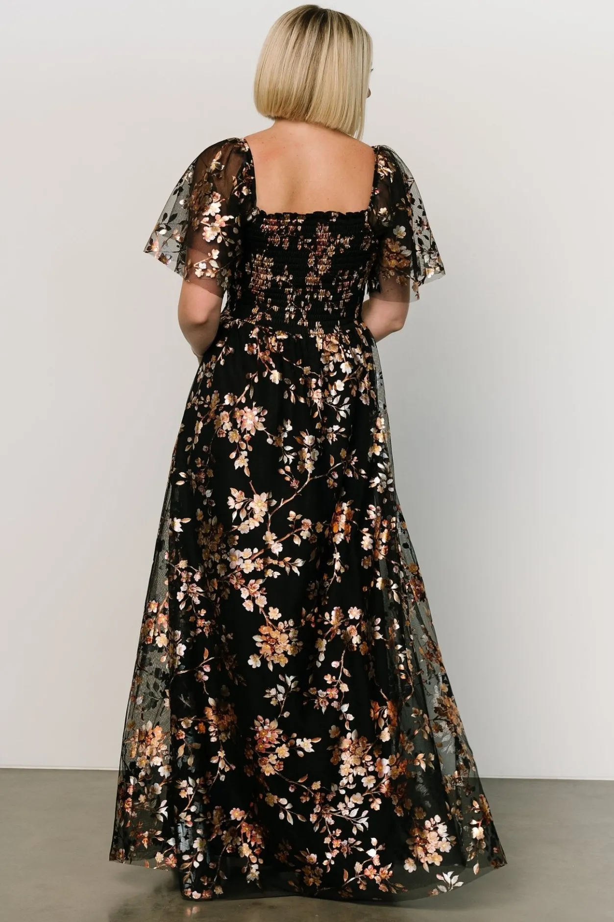 Online Baltic Born Cassandra Tulle Maxi Dress | Black Blossom BlackBlossom