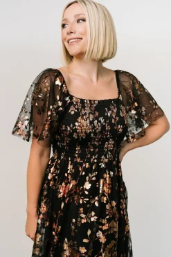 Online Baltic Born Cassandra Tulle Maxi Dress | Black Blossom BlackBlossom
