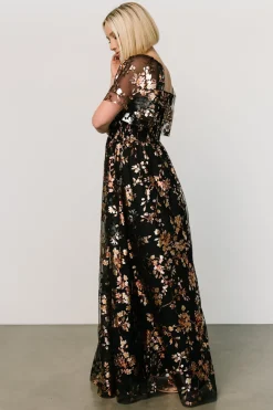 Online Baltic Born Cassandra Tulle Maxi Dress | Black Blossom BlackBlossom
