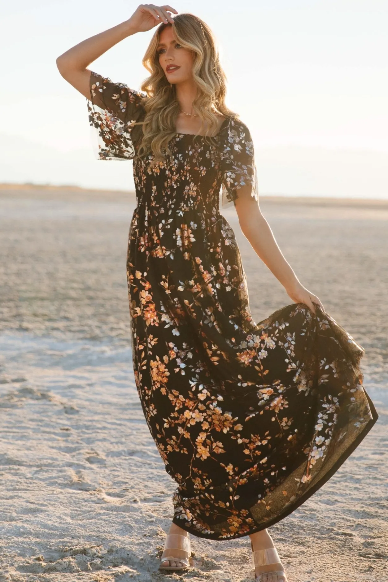 Online Baltic Born Cassandra Tulle Maxi Dress | Black Blossom BlackBlossom