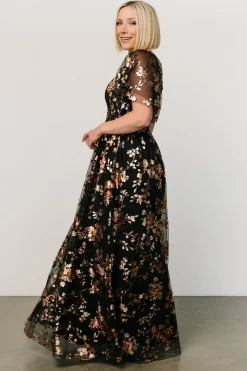 Online Baltic Born Cassandra Tulle Maxi Dress | Black Blossom BlackBlossom