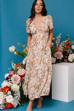 Discount Baltic Born Cassie Short Sleeve Dress | Multi Floral MultiFloral