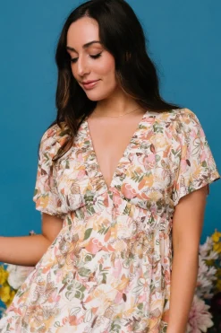 Discount Baltic Born Cassie Short Sleeve Dress | Multi Floral MultiFloral
