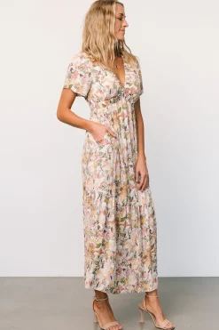 Discount Baltic Born Cassie Short Sleeve Dress | Multi Floral MultiFloral