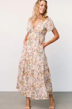 Discount Baltic Born Cassie Short Sleeve Dress | Multi Floral MultiFloral