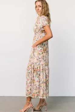Discount Baltic Born Cassie Short Sleeve Dress | Multi Floral MultiFloral