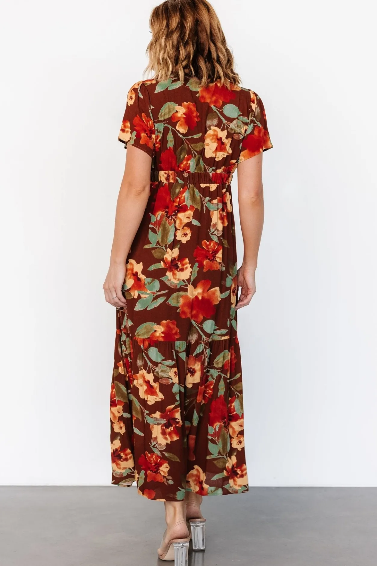 Hot Baltic Born Cassie Short Sleeve Dress | Copper Floral CopperFloral