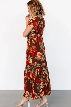 Hot Baltic Born Cassie Short Sleeve Dress | Copper Floral CopperFloral