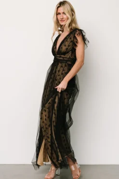 Discount Baltic Born Caterina Tulle Maxi Dress | Black + Nude Black+Nude