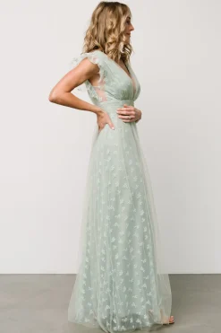 Best Baltic Born Caterina Tulle Maxi Dress | Sage
