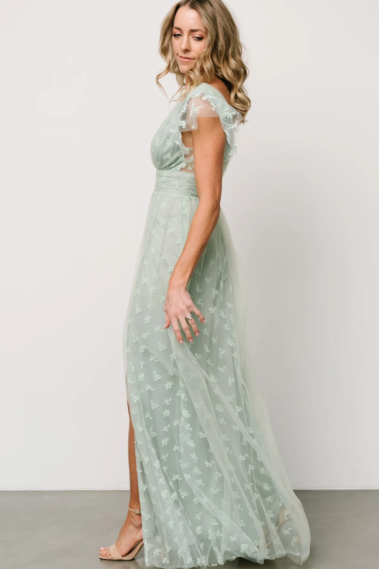 Best Baltic Born Caterina Tulle Maxi Dress | Sage