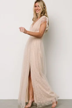 Sale Baltic Born Caterina Tulle Maxi Dress | Nude Blush NudeBlush