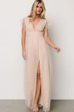 Sale Baltic Born Caterina Tulle Maxi Dress | Nude Blush NudeBlush