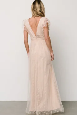 Sale Baltic Born Caterina Tulle Maxi Dress | Nude Blush NudeBlush