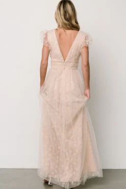 Sale Baltic Born Caterina Tulle Maxi Dress | Nude Blush NudeBlush