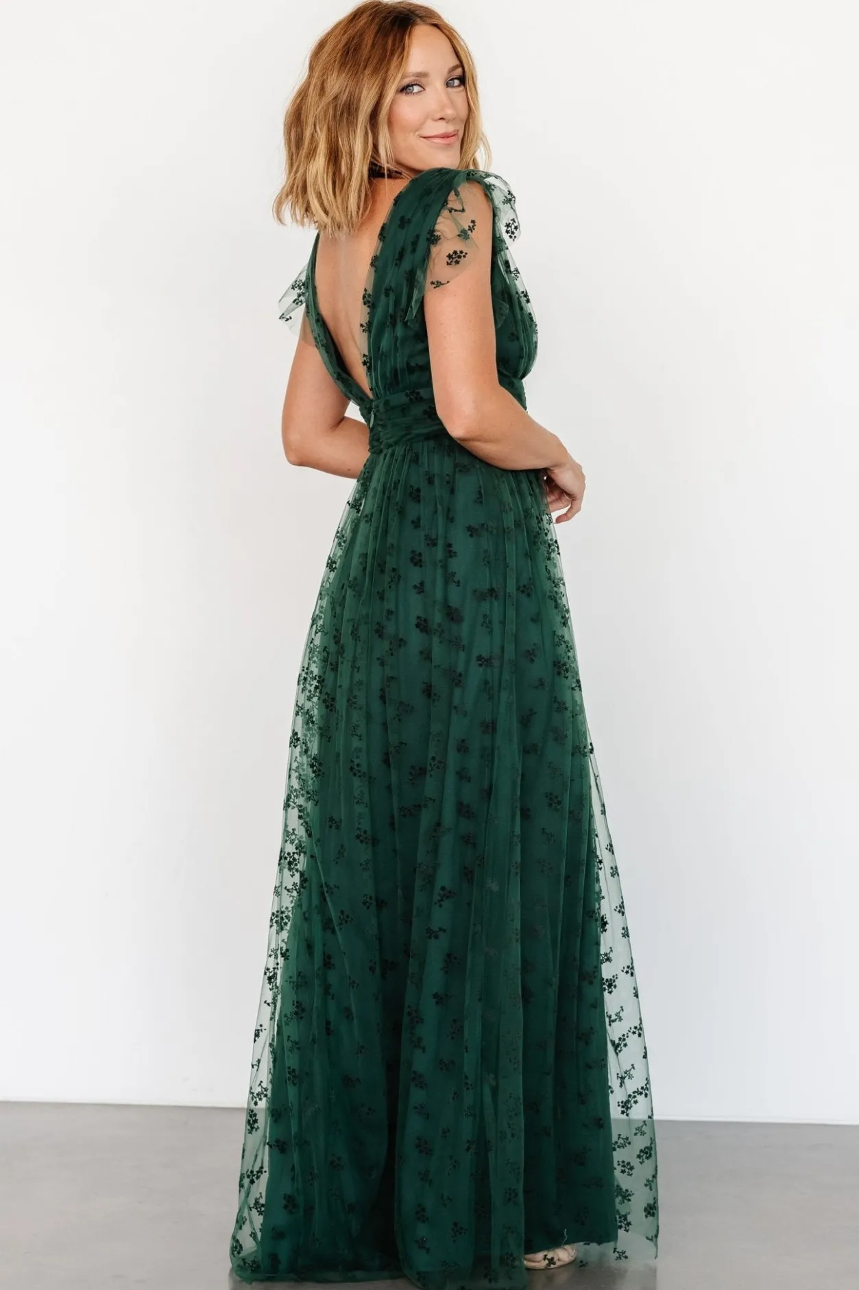 Online Baltic Born Caterina Tulle Maxi Dress | Dark Green DarkGreen