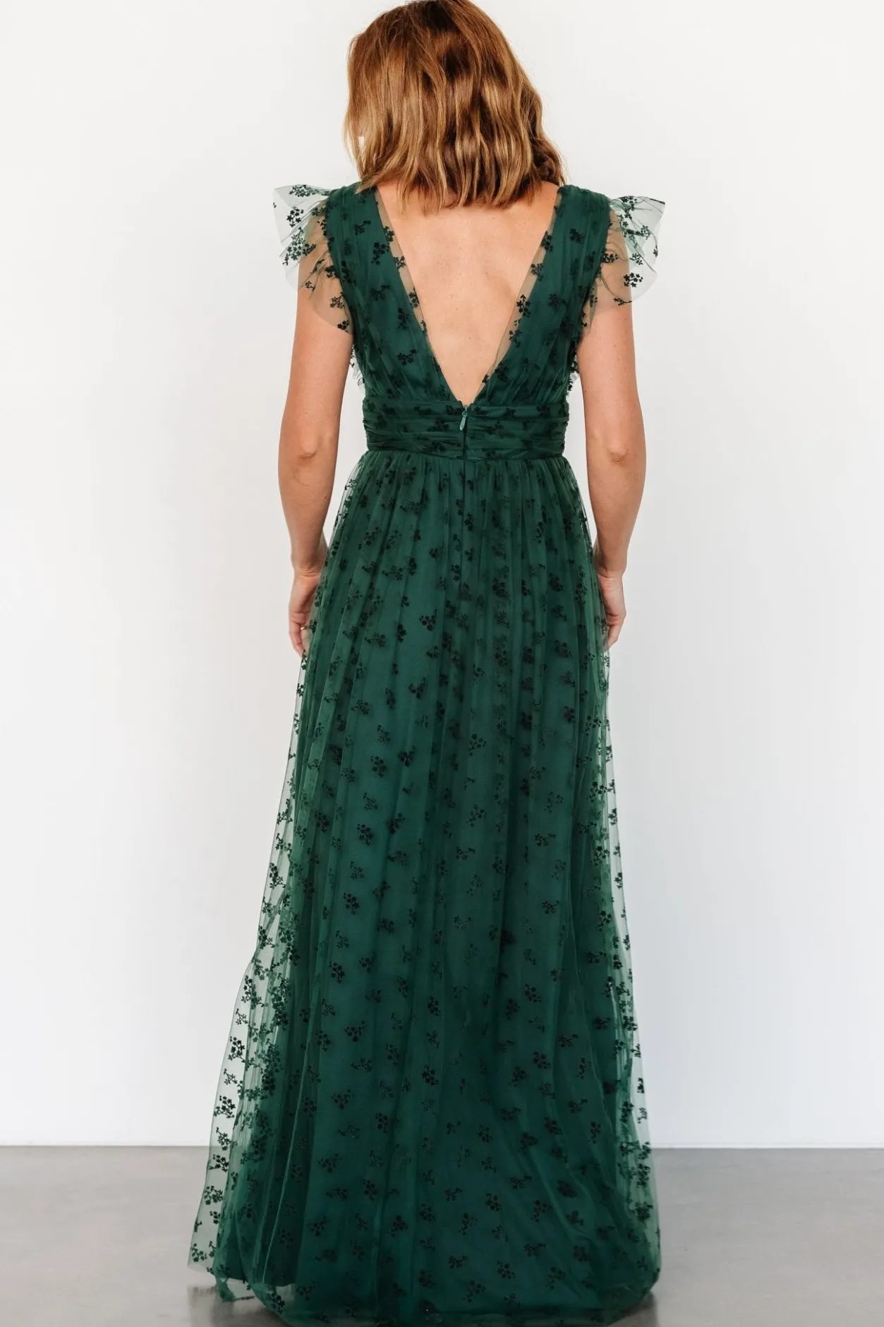 Online Baltic Born Caterina Tulle Maxi Dress | Dark Green DarkGreen