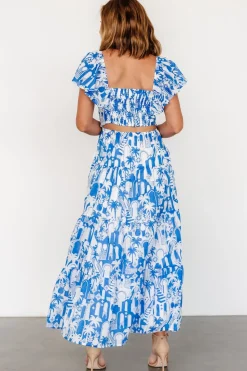 Online Baltic Born Catira Maxi Dress | Blue + White Blue+White