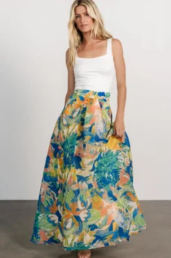 Outlet Baltic Born Cayman Maxi Skirt | Blue Multi BlueMulti