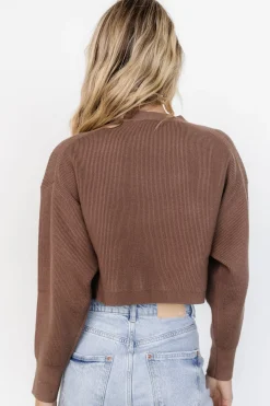 Hot Baltic Born Cecil Open Cardigan | Dusty Brown DustyBrown