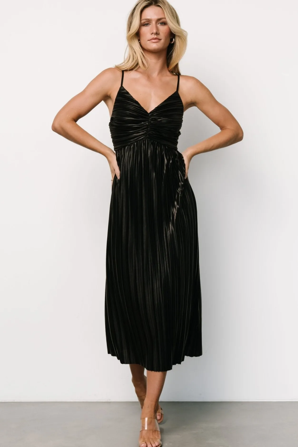 Sale Baltic Born Cecilia Pleated Dress | Black