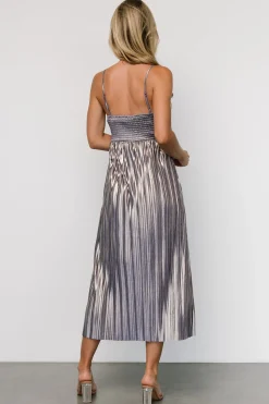 Sale Baltic Born Cecilia Pleated Dress | Blue Shimmer BlueShimmer