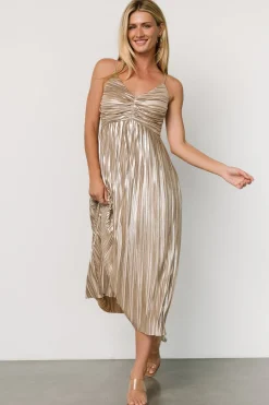 Sale Baltic Born Cecilia Pleated Dress | Champagne