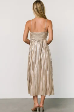 Sale Baltic Born Cecilia Pleated Dress | Champagne