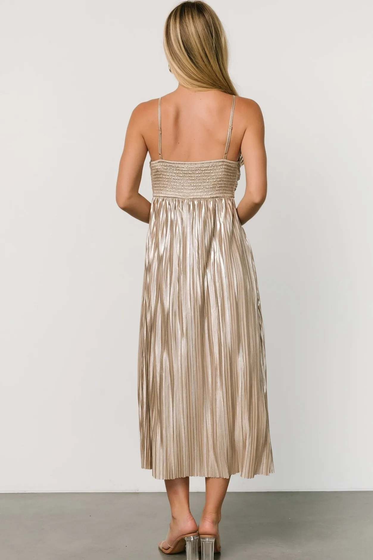 Sale Baltic Born Cecilia Pleated Dress | Champagne